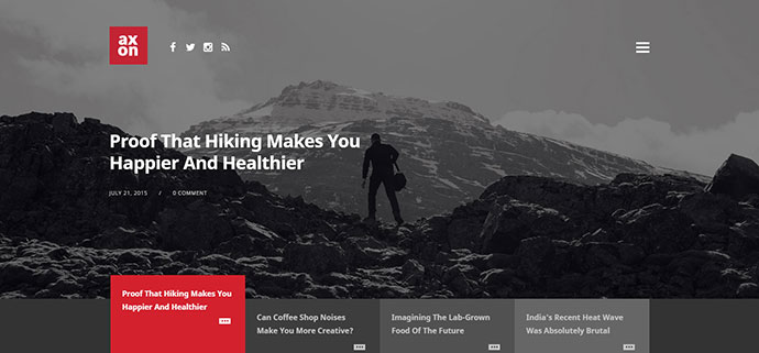 Axon - Minimalistisches Magazin-WordPress-Theme