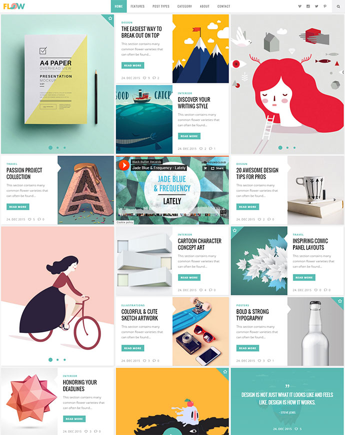 Magazin- und Blog-WordPress-Themes mit Karten-UI
