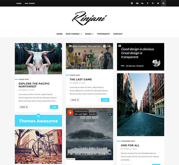 Ein ansprechendes Grid-Blog-Thema