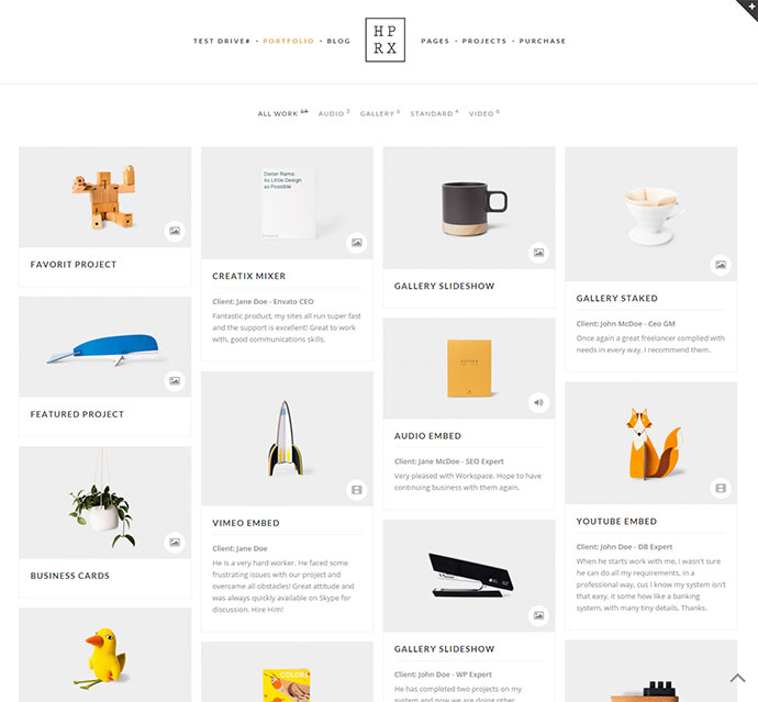 Hyper-X Der Portfolio-Website-Designer