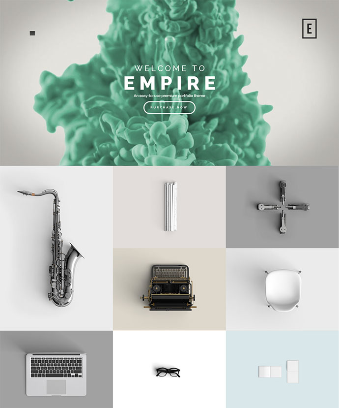 Empire / Vollbild-Portfolio-Design
