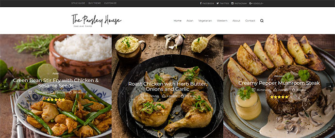 Petersilie – Ein Rezept-WordPress-Blog-Thema