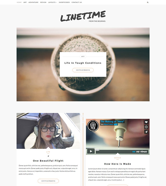 Modernes Timeline-WordPress-Theme