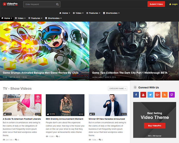 VideoPro - Video-WordPress-Thema