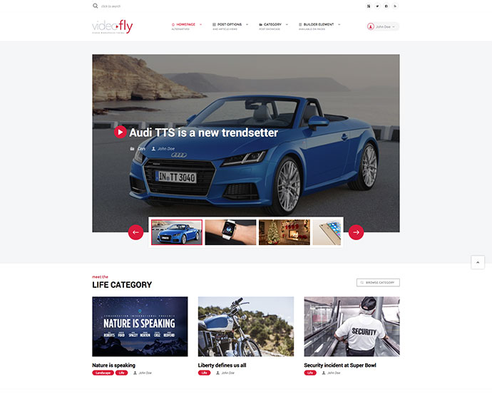 Videofly - Videofreigabe- und Portaldesign