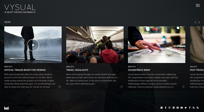 VYSUAL – Responsive Film Campaign WP Theme