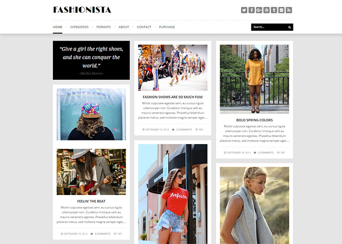 Fashionista - Responsives WordPress-Blog-Theme