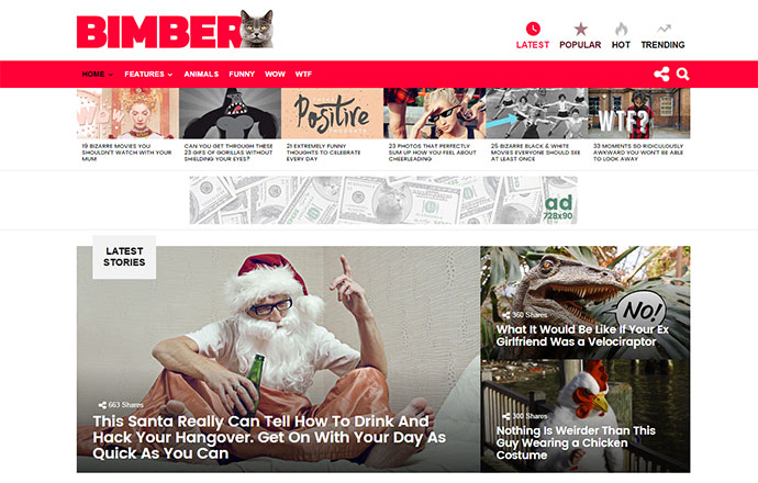 Bimber - Virales und Buzz-WordPress-Thema