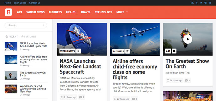 Bayside - Responsives WordPress-Theme