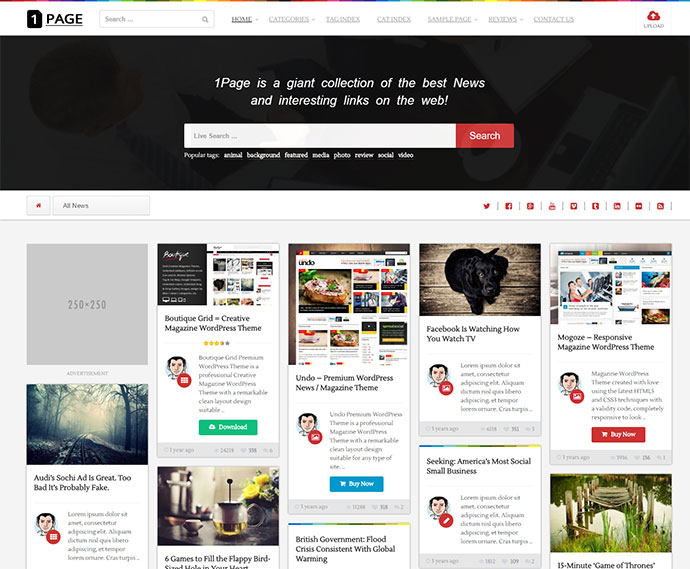 1Page - Mauerwerk WordPress News / interessante Links