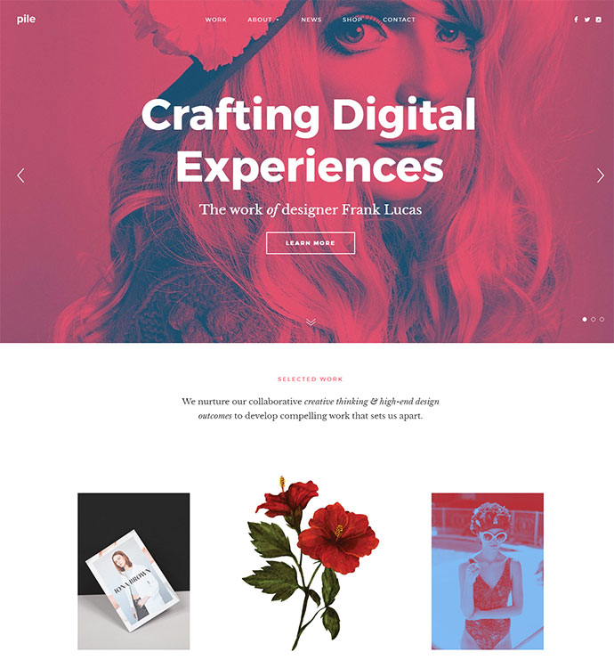 PILE – Ein unkonventionelles WordPress-Portfolio-Thema