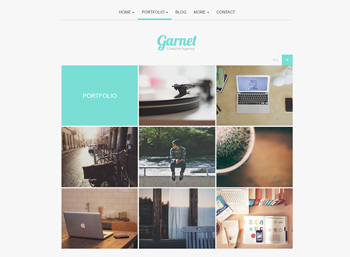 Garnet Creative Portfolio WordPress-Theme