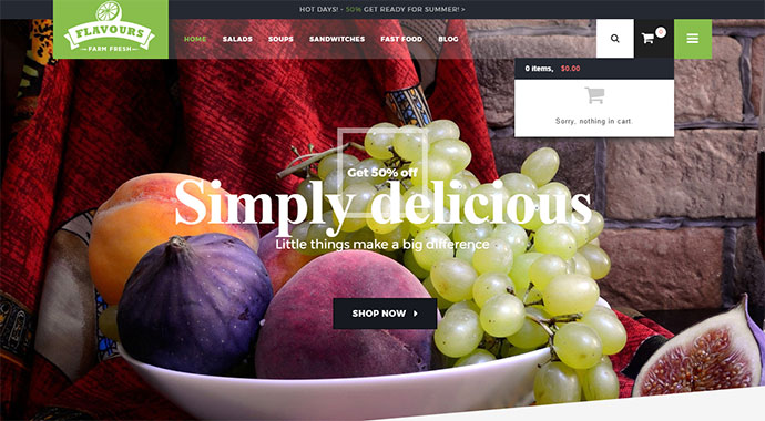 Flavors - Mehrzweck-WooCommerce-Thema