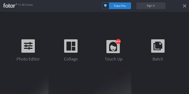 Aplikasi desktop Fotor