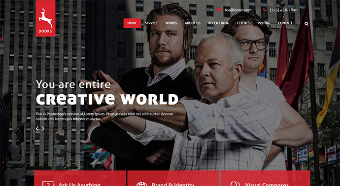 Türen - Parallax Responsive One Page WordPress Theme