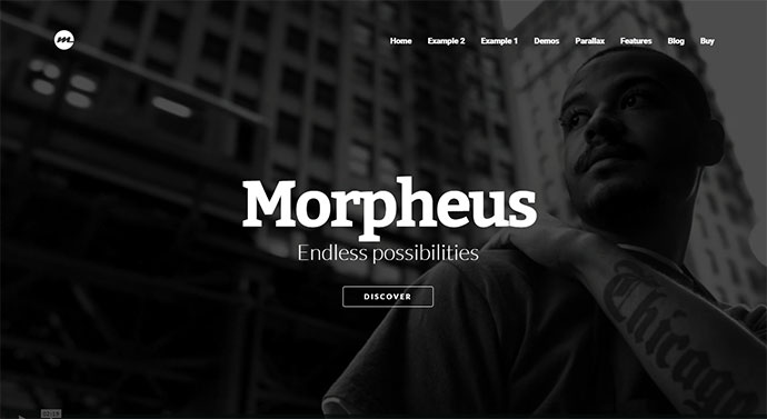 Morpheus - Ultimatives Parallax-Thema für eine Seite