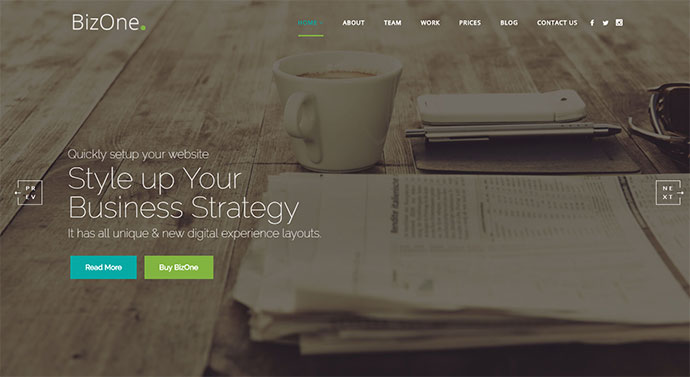 BizOne - One-Page-WordPress