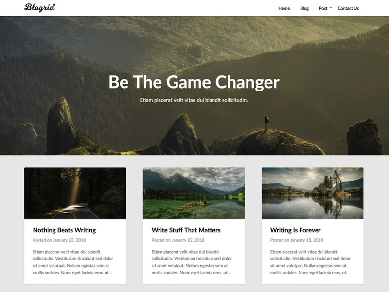 Blogrid WordPress 主題可以免費下載