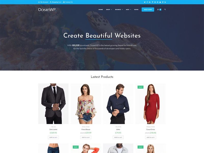 OceanWP WordPress 主題可以免費下載