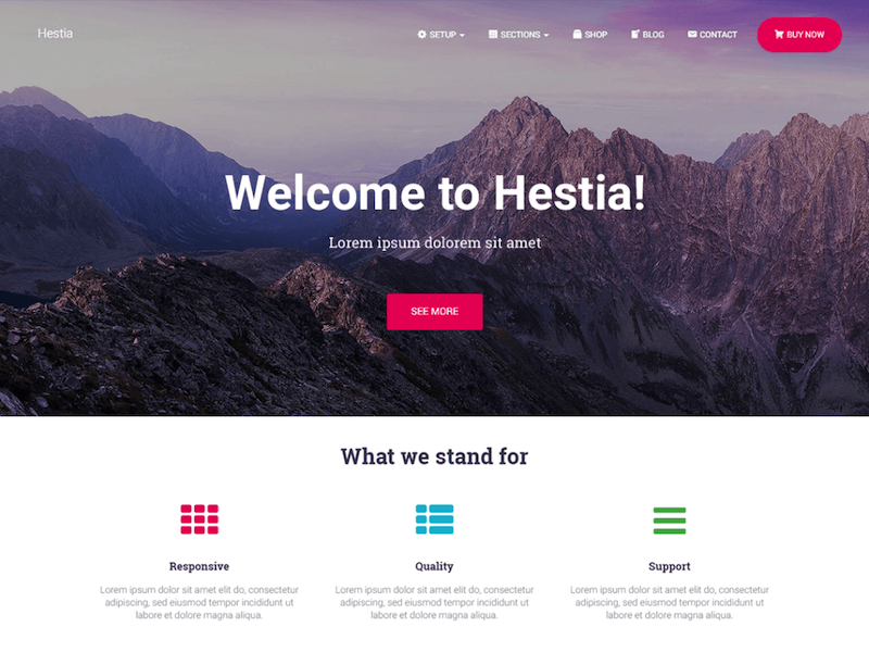 Hestia WordPress 主題可以免費下載