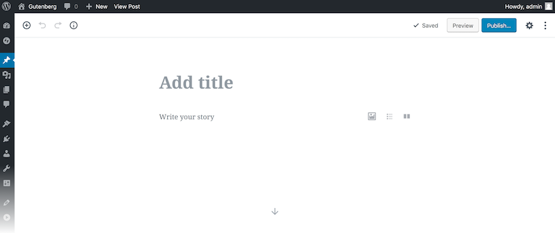 โปรแกรมแก้ไขข้อความ Gutenberg ทางเลือกของ Elementor
