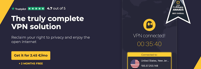 Cyberghost - แอป VPN ที่ดีที่สุดอันดับที่ 4