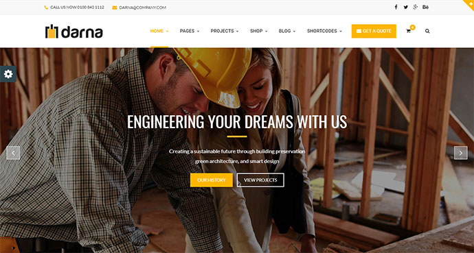 Darna – Bau- und Konstruktions-WordPress-Theme