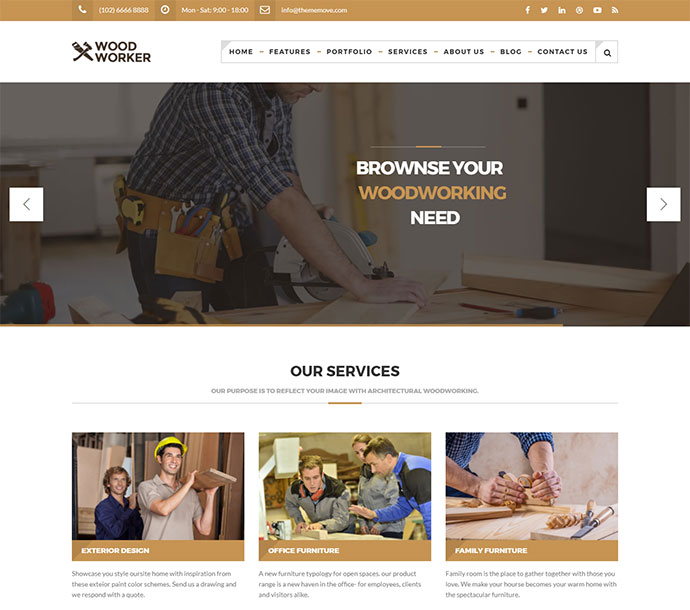 WoodWorker - Zimmerei-WordPress-Theme