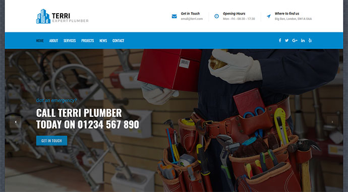 Terri – WordPress-Design für den Bau