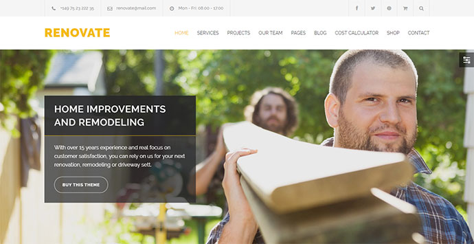 Renovieren - Baurenovierung WordPress Theme