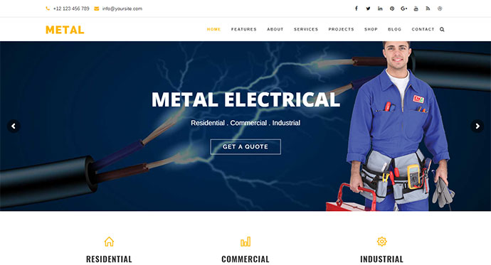 Metall - WordPress-Themes für Bau- und Konstruktionsunternehmen
