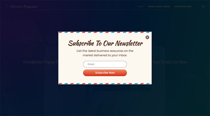 Master Popups - WordPress Popup-Plugin für die Lead-Generierung. Holen Sie sich Abonnenten und erweitern Sie Ihre E-Mail-Liste