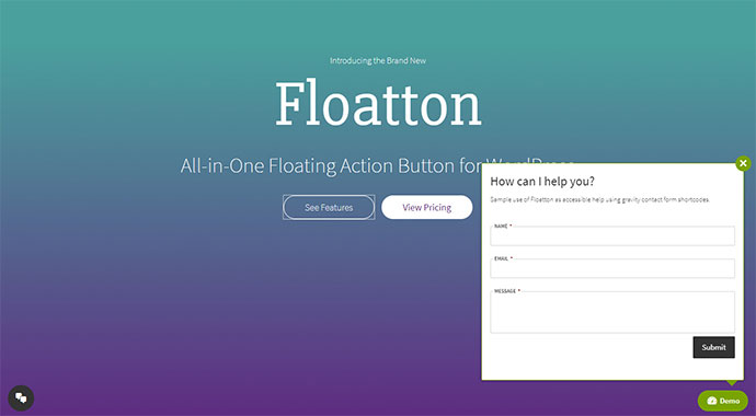 Schwimmer | WordPress Floating Action Button mit Popup-Inhalten für Formulare oder benutzerdefinierte Inhalte
