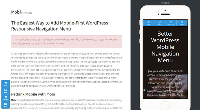 mobil | Mobile First WordPress Responsive Navigation Menu Plugin