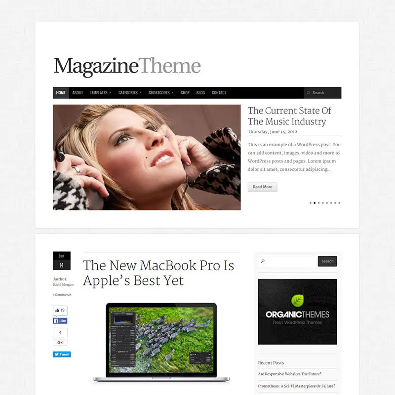 Wordpress için Dergi Teması