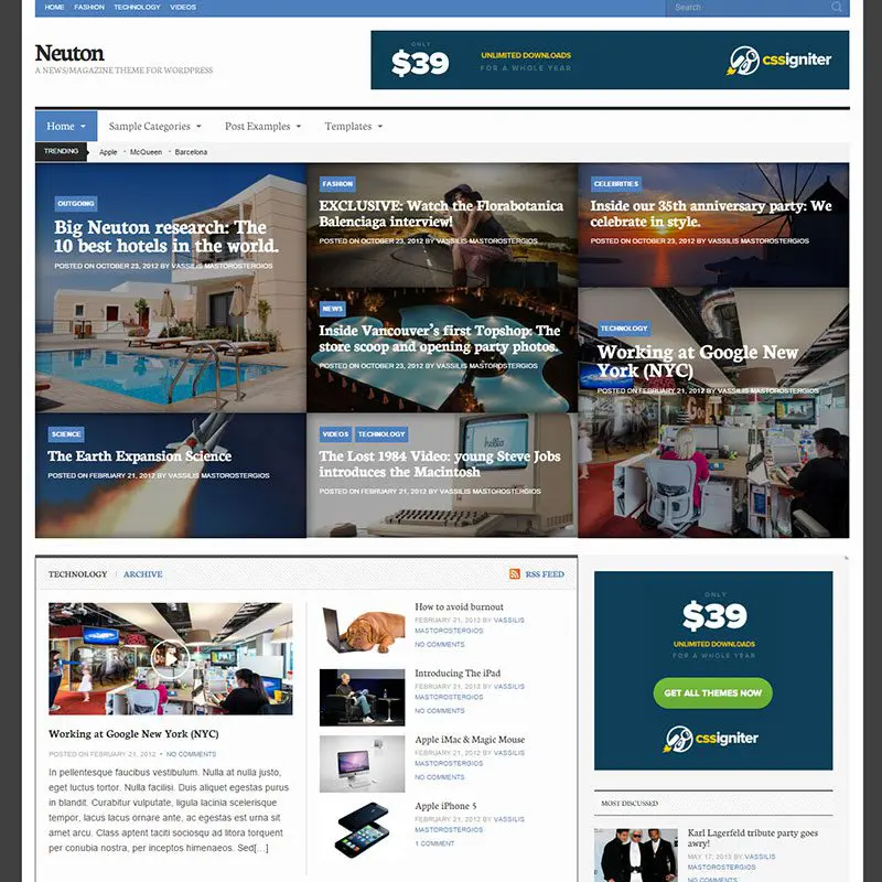 Neuton Dergisi Wordpress Teması