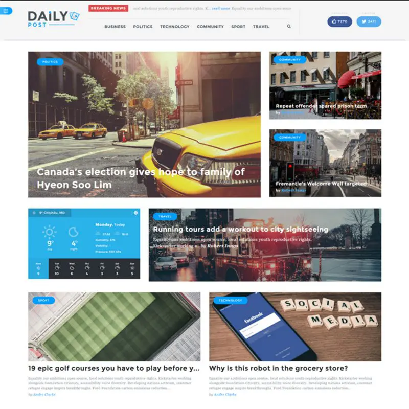 Günlük Posta Dergisi Wordpress Teması