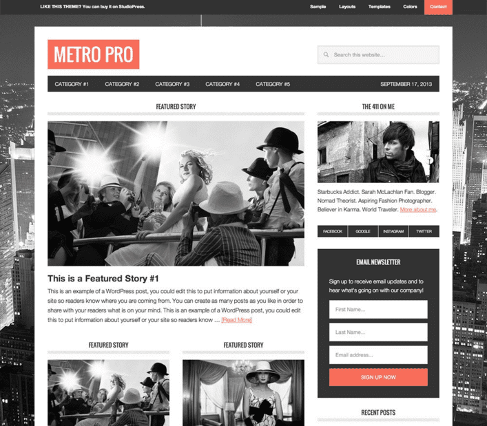 Wordpress için Metro Pro Tema