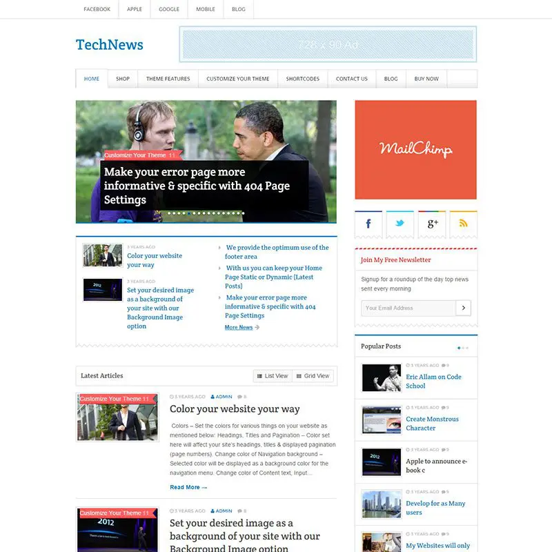Technews Wordpress Dergi Şablonu
