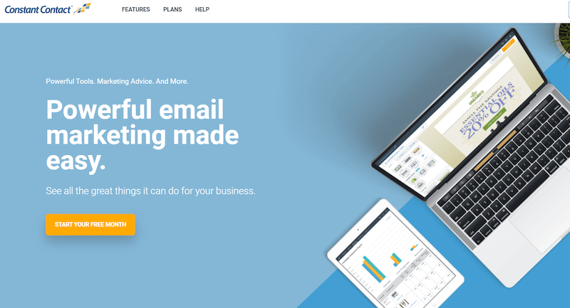 № 2. Постоянный контакт — отличная альтернатива Mailchimp