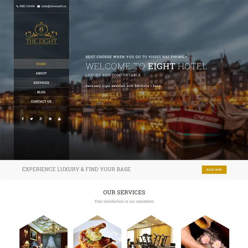 Zt-Hotel Joomla Шаблон