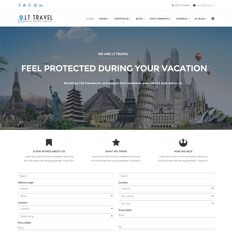 Шаблон Joomla Lt-Travel