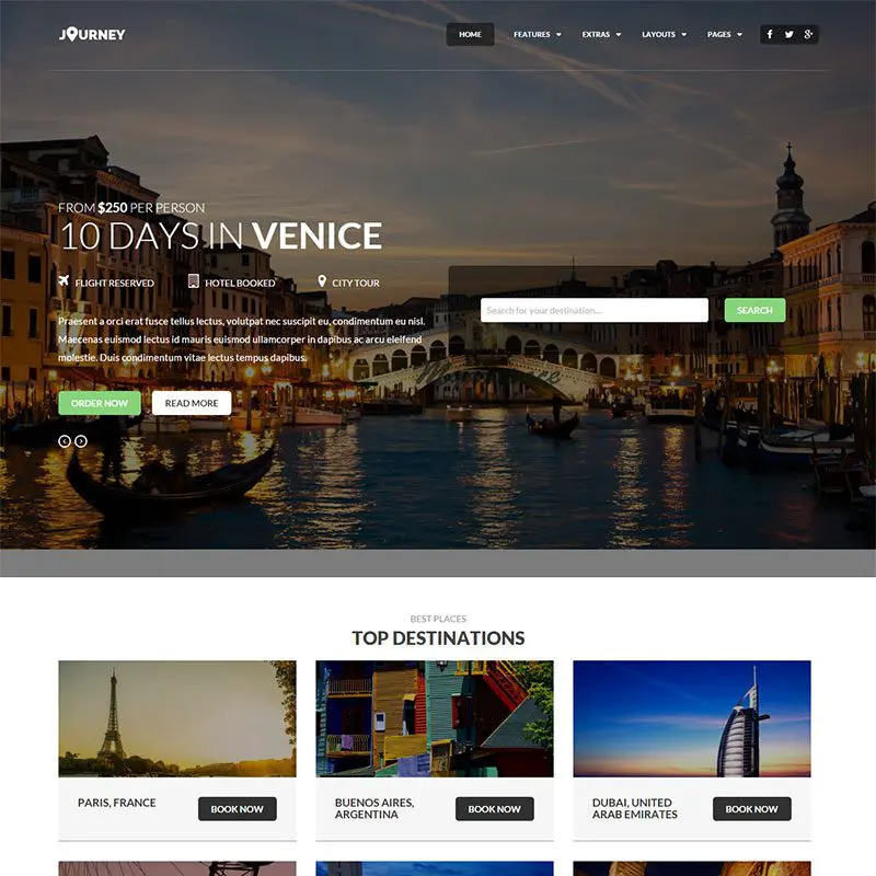 Journey Hotel Joomla Шаблон