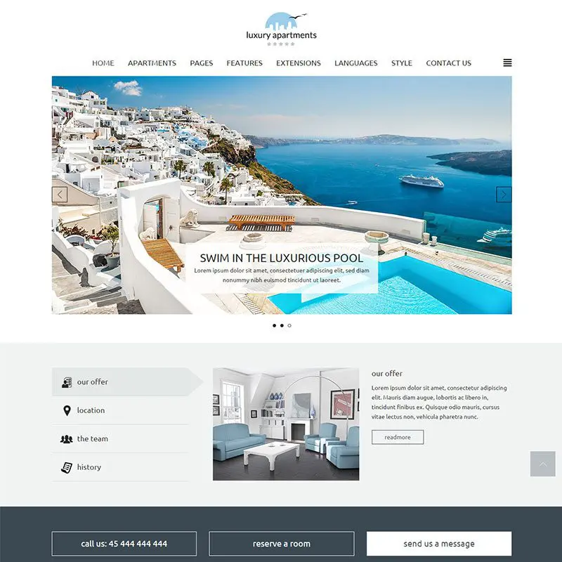 Jm-Apartments Joomla Шаблон