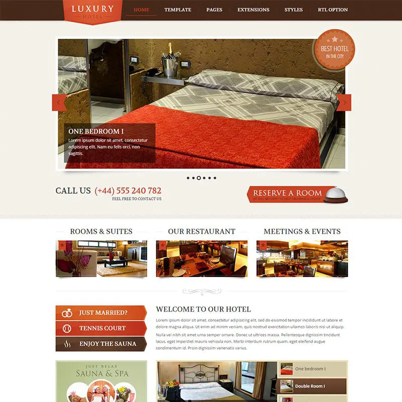 Jm-Hotel Шаблон отеля Joomla
