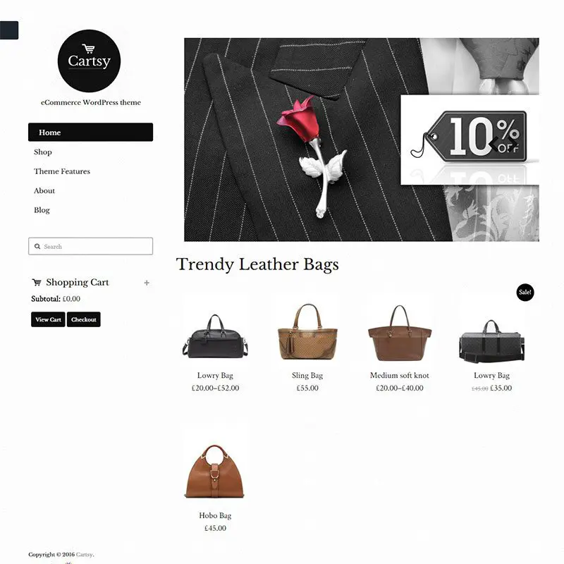 Картси Woocommerce Wordpress тема