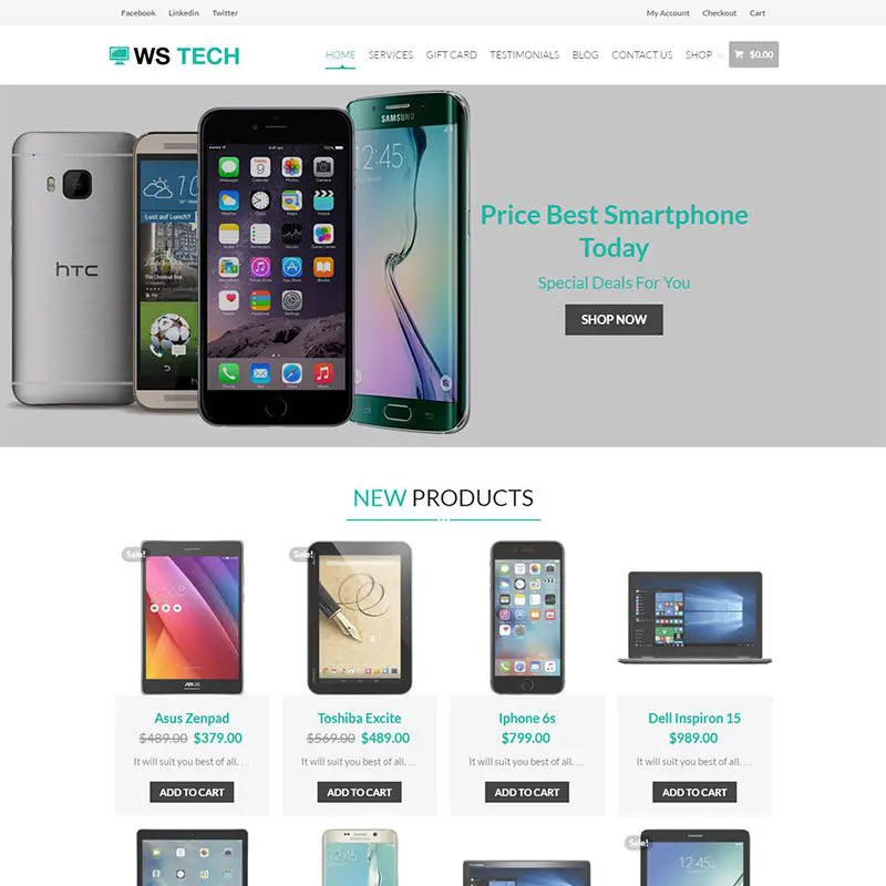 Ws-Tech WordPress Тема Woocommerce