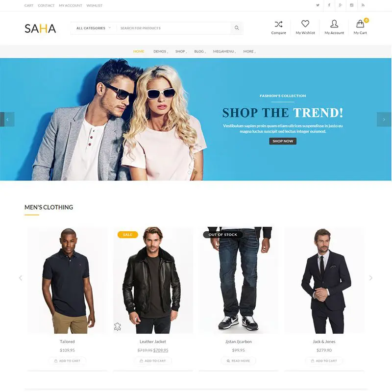 Тема Saha Woocommerce Wordpress