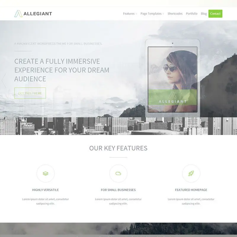 Тема Allegiant Wordpress