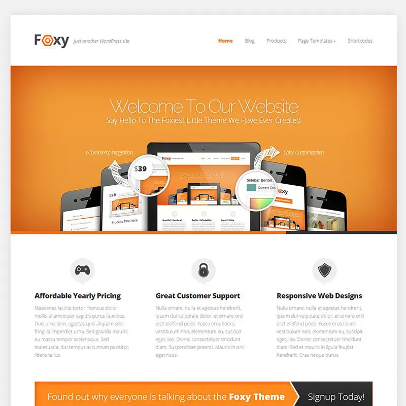 Адаптивная тема Foxy Wordpress